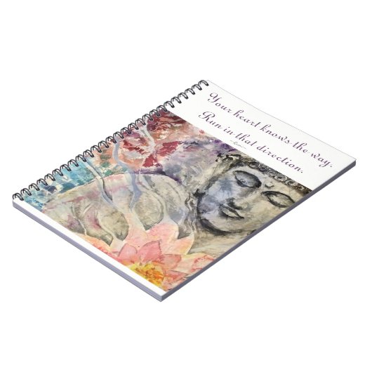 インスピレーションのRumiの引用文の仏の芸術の螺線形ノート ノートブック (左側)