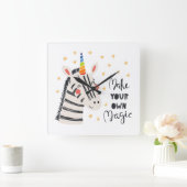 インスピレーションのZebriトウモロコシ スクエア壁時計 (ホーム)