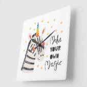 インスピレーションのZebriトウモロコシ スクエア壁時計 (傾斜)