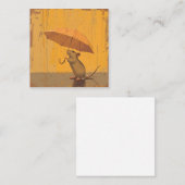 インスピレーションへのスプラッシュ:雨の日のマウス ノートカード (正面/裏面)