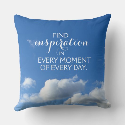 インスピレーションやる気を起こさせるを一瞬のうちに得る クッション (裏面)