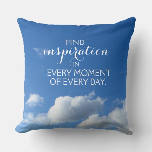 インスピレーションやる気を起こさせるを一瞬のうちに得る クッション (正面)