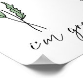 インスピレーションやる気を起こさせるフローラ手描き花 ポスター (角)