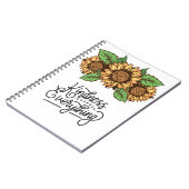 インスピレーションをくれる花柄 ノートブック (左側)