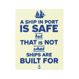 インスピレーションを与えるタイポグラフィー 船舶の名言 メタルプリント