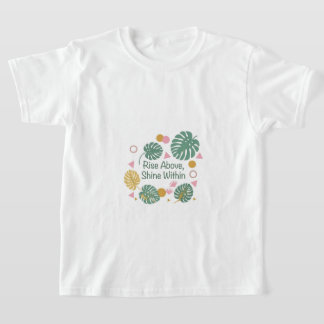 インスピレーションを与えるトロピカル モンステラ パームリーフ ポジティブ Tシャツ