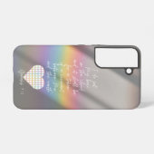インスピレーションを与える信仰の写真のような虹のハート SAMSUNG GALAXYケース (裏面横)