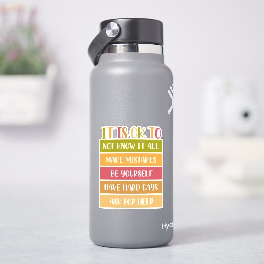インスピレーションを与える健康名言 シール (HydroFlask)