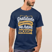 インスピレーションを与える感謝のタイポグラフィー名言 Tシャツ (正面)