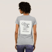 インスピレーションを与える成長の引用Tシャツ Tシャツ (裏面フル)