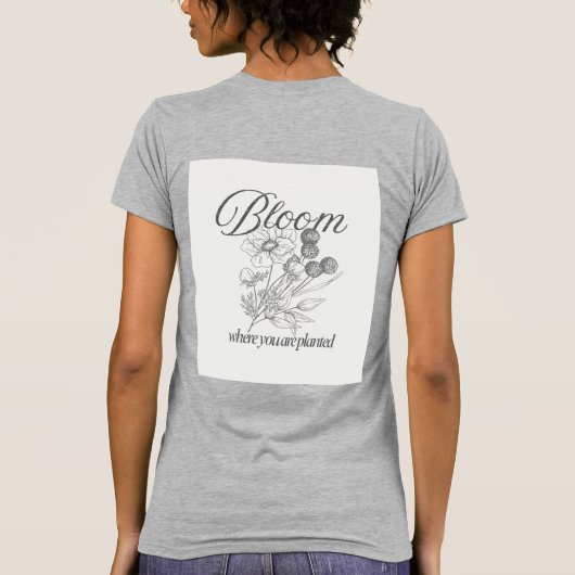 インスピレーションを与える成長の引用Tシャツ Tシャツ (裏面)