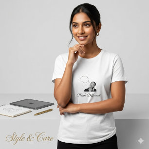 インスピレーションを与える異なる考え方をする女の子Tシャツスローガン Tシャツ