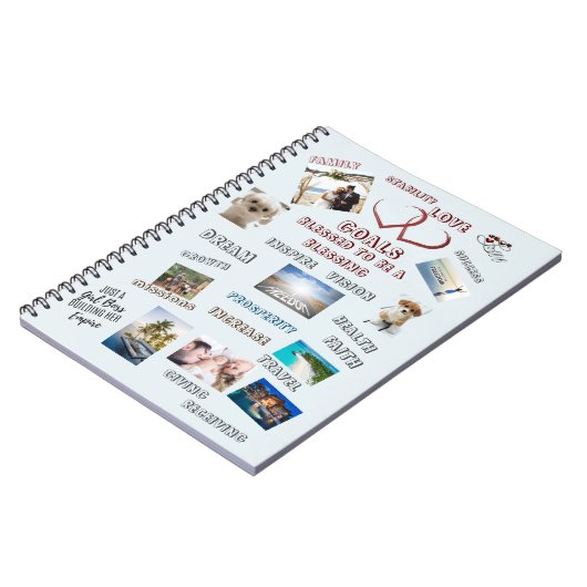 インスピレーションを与える目標 ビジョンボード コラージュ フォト ノートブック (左側)