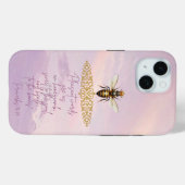 インスピレーションを与える聖書の淡い空の女王蜂の聖句 Case-Mate iPhoneケース (裏面 (横))