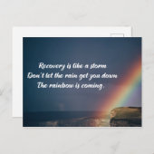 インスピレーションを与える薬物中毒からの回復の虹 ポストカード (正面/裏面)