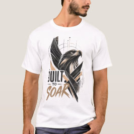 インスピレーションを与える鷲の「飛翔するように生まれついた」グラフィック Tシャツ
