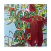 インスピレーションを与える「リーン・オン・ミー」 フラワースカイワードアートプリント タイル (正面)