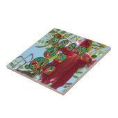 インスピレーションを与える「リーン・オン・ミー」 フラワースカイワードアートプリント タイル (側面)