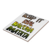 インスピレーションを与える「Keep It Real ハクナマタタ」アート タイル (側面)