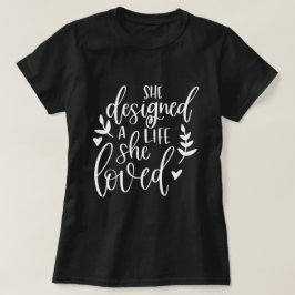 インスピレーションを受けた彼女は愛する人生をデザインしました ボタニカル Tシャツ