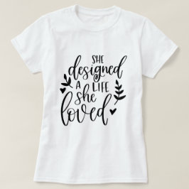 インスピレーションを受けた彼女は愛する人生をデザインしました ボタニカル Tシャツ