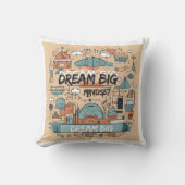 インスピレーションを大切に - やる気を高める、元気が出るデザイン クッション (正面)