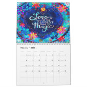 インスピレーションカラフル引用文アートワークのインスピレーション カレンダー (2月 2026)