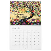 インスピレーションカラフル引用文アートワークのインスピレーション カレンダー (1月 2026)