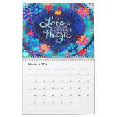 インスピレーションカラフル引用文アートワークのインスピレーション カレンダー (2月 2024)