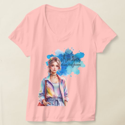 インスピレーションガールグラフィック Tシャツ (レイダウン)