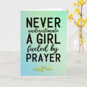 インスピレーションガール祈りの言葉 カード (黄色い花)