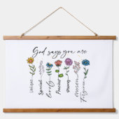 インスピレーションゴッド子供部屋アートプリント 吊り下げ型タペストリー (正面)