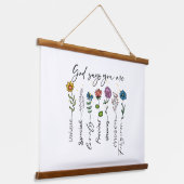 インスピレーションゴッド子供部屋アートプリント 吊り下げ型タペストリー (傾斜あり)