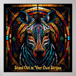 インスピレーションストライプの：自分の人生を受け入れユニークる ポスター