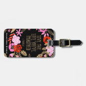 インスピレーションパーソナライズされたライブライフ想像引用文 ラゲッジタグ (正面横)