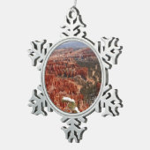 インスピレーションポイントアットブライスキャニオンI スノーフレークピューターオーナメント (右)