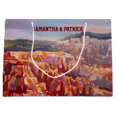 インスピレーションポイントバイチェキャニオンユタ ラージペーパーバッグ (正面)