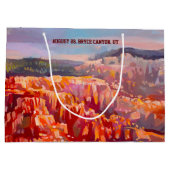インスピレーションポイントバイチェキャニオンユタ ラージペーパーバッグ (裏面)