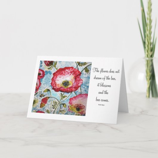 インスピレーションポピーズビーアートカード カード (正面)