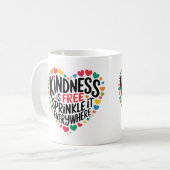 インスピレーションマグカインドネス引用文カラフルハート コーヒーマグカップ (正面左)