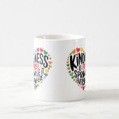 インスピレーションマグカインドネス引用文カラフルハート コーヒーマグカップ (中央)