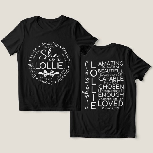 インスピレーションロリー トライブレンドTシャツ (デザイン正面&裏面)
