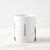 インスピレーション仏動機ホワイト コーヒーマグカップ (中央)