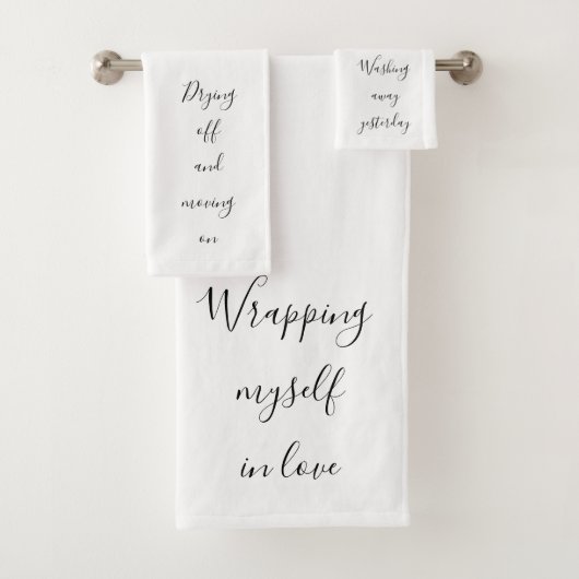 インスピレーション動機づけ人生を肯定する引用文 バスタオルセット (インサイチュ)