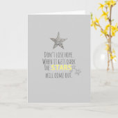 インスピレーション名言スターズ カード (黄色い花)