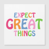 インスピレーション名言 カラフル かわいい マグネットカード (正面)