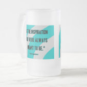 インスピレーション大型すりガラス製マグカップ フロストグラスビールジョッキ (正面左)