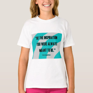 インスピレーション女子ホワイトベーシックTシャツ Tシャツ