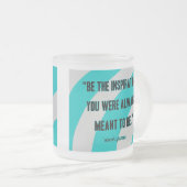 インスピレーション小さなすりガラスのマグカップ フロストグラスマグカップ (正面右)