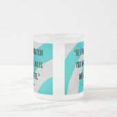 インスピレーション小さなすりガラスのマグカップ フロストグラスマグカップ (中央)